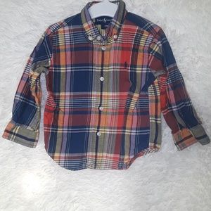 Baby Boy Ralph Lauren Polo Shirt plaid size 24 Mon